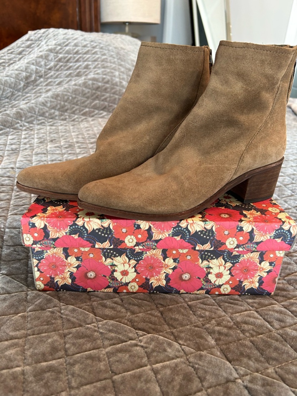 Dolce Vita Tan Suede Ankle Boots